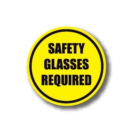 Ergomat 32in CIRCLE SIGNS - Safety Glasses Required DSV-SIGN 1024 #1608 -UEN